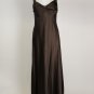 New Cute Calvin Klein Brown Polyester Evening Gown Maxi Dress Size 14