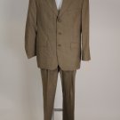 Gian Caro Lamberti Olive Brown 100% Wool Suit Size 44