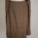 Handmade Brown Plaid Plus Size Waist 38" Skirt