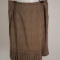 Handmade Brown Plaid Plus Size Waist 38" Skirt