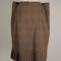 Handmade Brown Plaid Plus Size Waist 38" Skirt