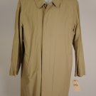 NWOT Mens Burberry London Light Rain Coat Tan Wool Camel Hair Liner Size 42R