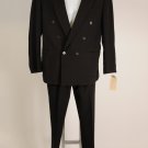 NWOT Guisseppi Drak Brown Black Double Breasted Suit Size 42R 100% Wool