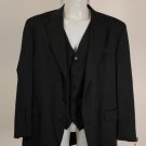 Gian Carlo Lamberti Italy Black Blazer and Vest 100% Wool Chest 54