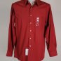 New Van Huesen Poplin Lava Red Dress Shirt Size 16 34-35 Large