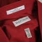 New Van Huesen Poplin Lava Red Dress Shirt Size 16 34-35 Large