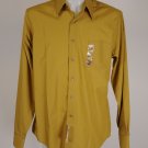 New Van Huesen Fitted Gold Leaf Dress Shirt Size 16 1/2 36-37 Large