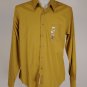 New Van Huesen Fitted Gold Leaf Dress Shirt Size 16 1/2 36-37 Large