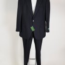 New Mens Racquet Club 100% Wool Navy Pin Stripe Suit Size 42R Waist 36