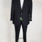 New Mens Racquet Club 100% Wool Navy Pin Stripe Suit Size 42R Waist 36
