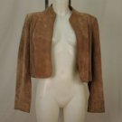 Toffee Crop Suede Shrug / Bolero Large