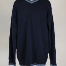 NWOT Quicksilver Boys Children Cotton Blend Navy Blue V Neck XL / 20 Sweater