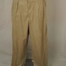 Perry Ellis Khaki Pleaded Front Pants 34L Â 