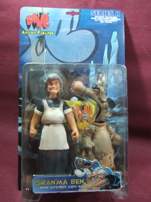 Bone GRAN'MA BEN action figure 2000 Cartoon Books BRAND NEW with mystery cow suit
