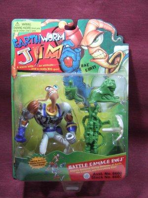 EARTHWORM JIM GREEN version action figure 1994 playmates BRAND NEW