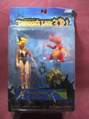 Dragon S Lair 3d Action Figure Princess Daphne With Fire Drake Series One Anjon New