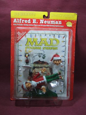 ALFRED E. NEUMAN Mad Stocking Stuffer action figure and magazine 1999 DC Direct NEW
