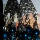 Blue chandelier earrings