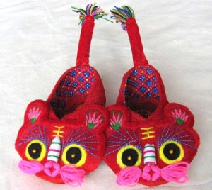 Handmade Tiger Head Baby Cotton Booties for Birthday of One full Age