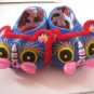 Folk Craft Handmade Tiger Head Baby and Infant Blue Soft Sole Shoes Dance Shoes