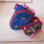 Folk Craft Handmade Tiger Head Baby and Infant Blue Soft Sole Shoes Dance Shoes