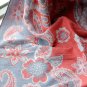 100% wool cashmere twin flower soot scarf