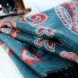 100% wool cashmere twin flower Chinese cymbidium scarf