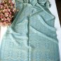 Sunflower rhyme silk blue cotton scarf
