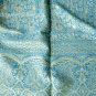 Sunflower rhyme silk blue cotton scarf