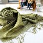 Pashmina sunflower rhyme silk green scarf