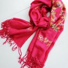Cashmere tree and flower rose cashmere scarf