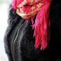 Cashmere tree and flower rose cashmere scarf