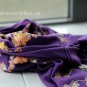 Cashmere tree and flower purple cashmere scarf