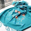 Cashmere tree and flower Chinese cymbidium scarf