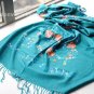 Cashmere tree and flower Chinese cymbidium scarf