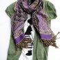 sakura monogatari purple cotton scarf
