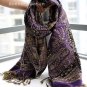 sakura monogatari purple cotton scarf