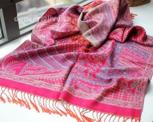 sakura monogatari carmine rose cotton scarf