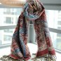 sakura monogatari purplish red cotton scarf
