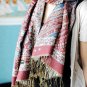 sakura monogatari purplish red cotton scarf