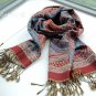 sakura monogatari purplish red cotton scarf