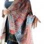 sakura monogatari purplish red cotton scarf