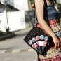 Miao nation round point pattern small hand bag