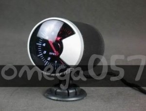good qualtiy+free shipping one pcs/lot 60m Brand New  Black Car LED Universal Tachometer Gauge Meter