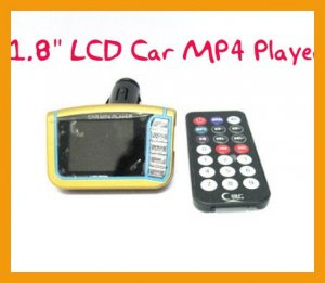Car MP4 Player 1.8" LCD Car MP4 Player Wireless FM Transmitter SD USB+ Free Shipping!
