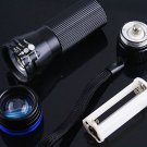 CREE LED Zoomable 3 Mode  200 Lumen Flashlight Torch  30pcs/lot  Free shipping
