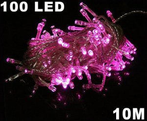 Pink 100 LED 10m String Light for Party Wedding  5pcs/lot  Free Shipping
