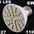 Ultra Bright 110V 6W E27 36 LED Light Bulb Lamp  5pcs/lot  Free Shipping by EMS/DHL