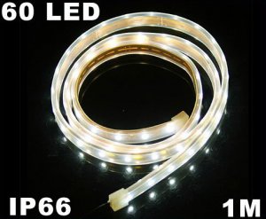 White Light IP66 Waterproof 1M SMD 3528 60 LED Strip Light  10pcs/lot  Free Shipping