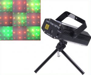 Mini Multicolor Moving Party Stage Laser Light Projector  Free Shipping